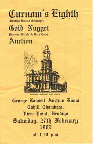 Document - IAN DYETT COLLECTION: AUCTION CATALOGUE - CURNOW'S EIGHTH GOLD NUGGET PRECIOUS METALS