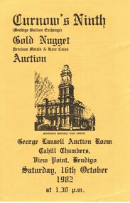 Document - IAN DYETT COLLECTION: AUCTION CATALOGUE - CURNOW'S NINTH GOLD NUGGET PRECIOUS METALS
