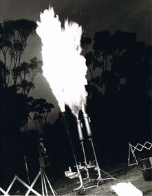 Photograph - CASTLEMAINE GAS COMPANY COLLECTION: PHOTO FIRST BURN OFF NATURAL GAS, 1973