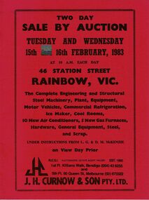 Document - IAN DYETT COLLECTION: AUCTION CATALOGUE - L G & D M MCKENZIE