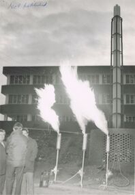 Photograph - CASTLEMAINE GAS COMPANY COLLECTION: PHOTO FIRST BURN OFF NATURAL GAS, 1973