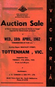 Document - IAN DYETT COLLECTION: AUCTION CATALOGUE - DEPARTMENT OF SUPPLY