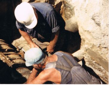 Photograph - CASTLEMAINE GAS COMPANY COLLECTION: PHOTO WORKER IN TRENCH