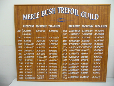 Award - MERLE BUSH COLLECTION: MERLE BUSH TREFOIL GUILD, 1981- 2017