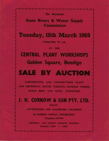Document - IAN DYETT COLLECTION: AUCTION CATALOGUE - STATE RIVERS & WATER SUPPLY COMMISSION