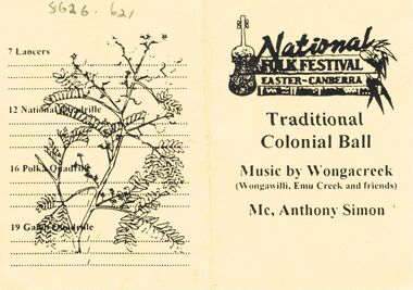 Document - PETER ELLIS COLLECTION: NATIONAL FOLK FESTIVAL