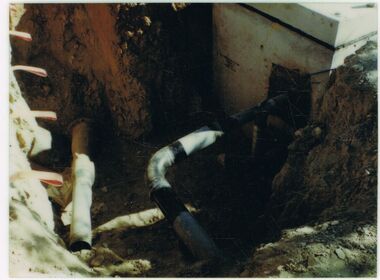 Photograph - CASTLEMAINE GAS COMPANY COLLECTION: PIPES IN TRENCH