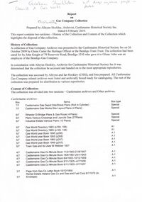 Document - CASTLEMAINE GAS COMPANY COLLECTION: REPORT, 06/10/2010