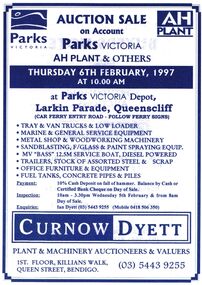 Document - IAN DYETT COLLECTION: AUCTION CATALOGUE - PARKS VICTORIA - AH PLANT & OTHERS
