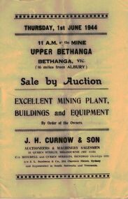 Document - IAN DYETT COLLECTION: AUCTION CATALOGUE - BETHANGA MINE