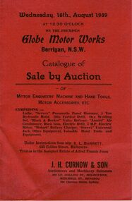 Document - IAN DYETT COLLECTION: AUCTION CATALOGUE - GLOBE MOTOR WORKS