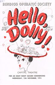 Pamphlet - BENDIGO OPERATIC SOCIETY ''HELLO DOLLY''