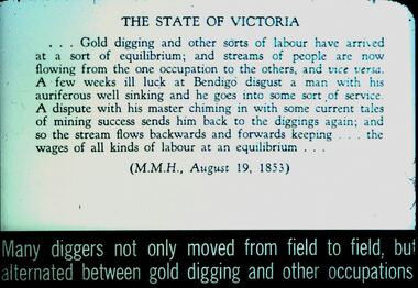 Slide - DIGGERS & MINING. DIGGERS AND MINERS, c1953