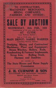 Document - IAN DYETT COLLECTION: AUCTION CATALOGUE - THE STATE RIVERS AND WATER SUPPLY COMMISSION
