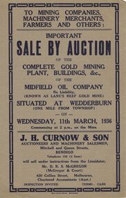 Document - IAN DYETT COLLECTION: AUCTION CATALOGUE - MIDFIELD OIL COMPANY (KNOWN AS LANE'S REEF GOLD MINE)