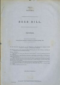 Document - BEER BILL PETITION 1860-1