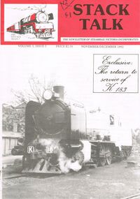 Magazine - STACK TALK THE NEWSLETTER OF STEAMRAIL VICTORIA INCORPORATED