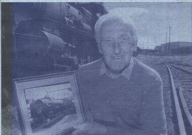 Photograph - COLIN HOLL WITH D3 LOCOMOTIVE