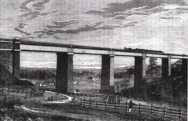 Photograph - TARADALE RAILWAY VIADUCT -  ENGRAVING