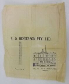 Document - KARL JACKSON COLLECTION: BROWN PAPER BAG HENDERSON PTY LTD BEEHIVE STORE