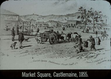 Slide - DIGGERS & MINING. GOLD, c1855