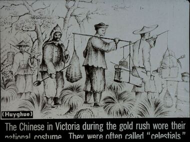 Slide - DIGGERS & MINING. GOLD, c1850s