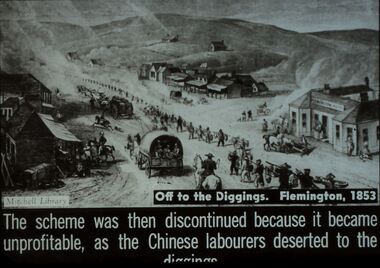 Slide - DIGGERS & MINING. GOLD, c1853