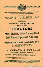 Document - IAN DYETT COLLECTION: AUCTION CATALOGUE - COMMONWEALTH DISPOSALS COMMISSION