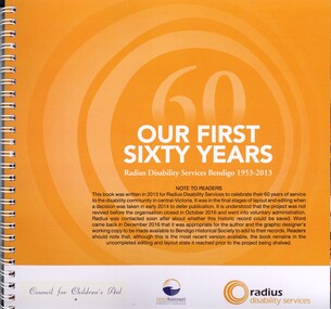 Book - OUR FIRST SIXTY YEARS, 2013
