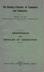 Document - IAN DYETT COLLECTION: MEMORANDUM AND ARTICLES OF ASSOCIATION