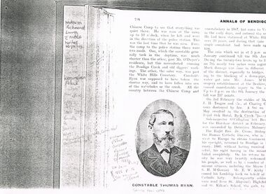 Document - CONSTABLE  RYAN COLLECTION: ANNALS OF BENDIGO, 1886