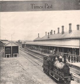 Newspaper - BENDIGO RAILWAY STATION:  STEAM TRAIN AT STATION