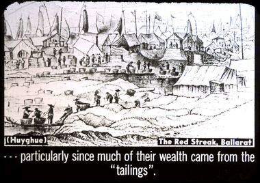 Slide - DIGGERS & MINING. GOLD, c1850s