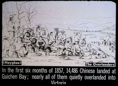 Slide - DIGGERS & MINING. GOLD, c1857