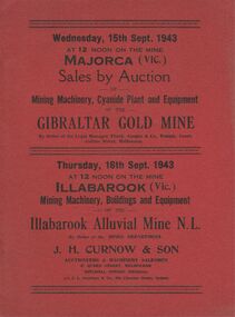 Document - IAN DYETT COLLECTION: AUCTION CATALOGUE - GIBRALTAR GOLD MINE