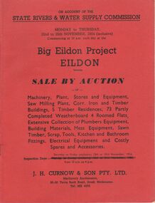 Document - IAN DYETT COLLECTION: AUCTION CATALOGUE - BIG EILDON PROJECT