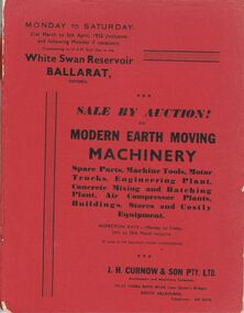 Document - IAN DYETT COLLECTION: AUCTION CATALOGUE - WHITE SWAN RESERVOIR