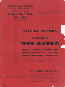 Document - IAN DYETT COLLECTION: AUCTION CATALOGUE - WILUNA GOLD MINE