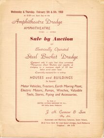 Document - IAN DYETT COLLECTION: AUCTION CATALOGUE - AMPHITHEATRE DREDGE