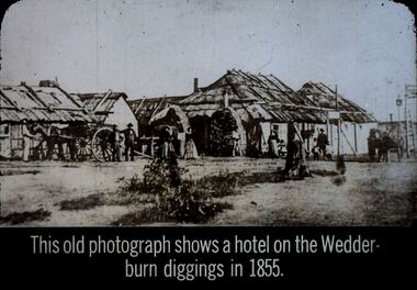 Slide - DIGGERS & MINING. STORES AT THE DIGGINGS, c1855