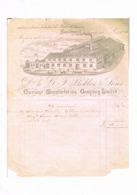Document - RECEIPT C. F PICKLES & SONS CARRIAGE MANUFACTURING COMPANY LIMITED SANDHURST 9TH AUGUST 1888, 9th August, 1888