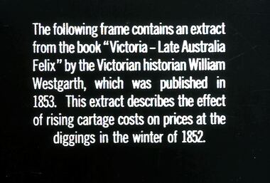 Slide - DIGGERS & MINING. STORES AT THE DIGGINGS, c1852