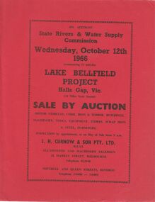 Document - IAN DYETT COLLECTION: AUCTION CATALOGUE - LAKE BELLFIELD PROJECT