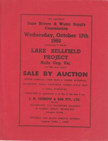 Document - IAN DYETT COLLECTION: AUCTION CATALOGUE - LAKE BELLFIELD PROJECT