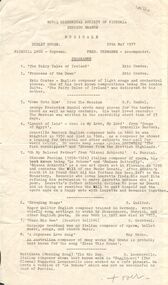 Document - DUDLEY HOUSE COLLECTION: ROYAL SILVER JUBILEE EXHIBITION MUSICAL PROGRAMME 1977, 1977