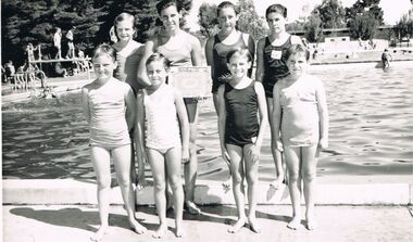 Photograph - BERT GRAHAM COLLECTION: EIGHT SWIMMERS