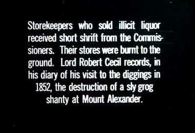 Slide - DIGGERS & MINING. STORES AT THE DIGGINGS, c1852