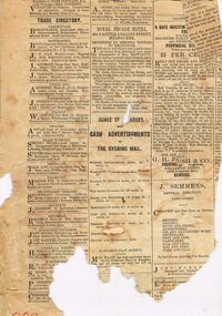 Newspaper - IAN DYETT COLLECTION: NEWSPAPER CUTTING TRADE DIRECTORY