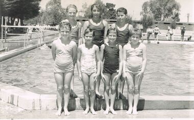 Photograph - BERT GRAHAM COLLECTION: SEVEN YOUNG SWIMMERS