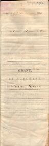 Document - JOHANSON COLLECTION: GRANT BY PURCHASE WILLIAM ROBERTS